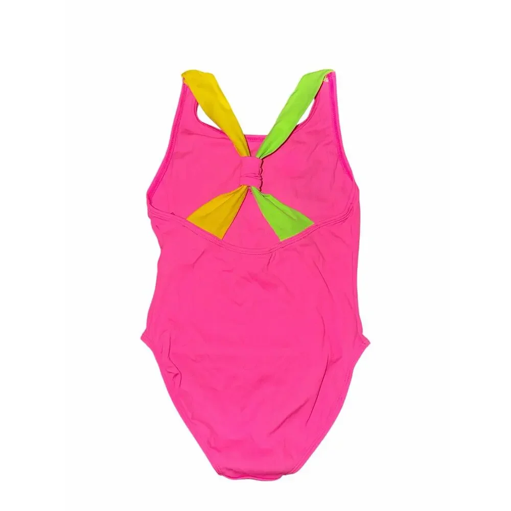 Vintage Barbie Pink One-Piece Swimsuit Girls Size 5/6